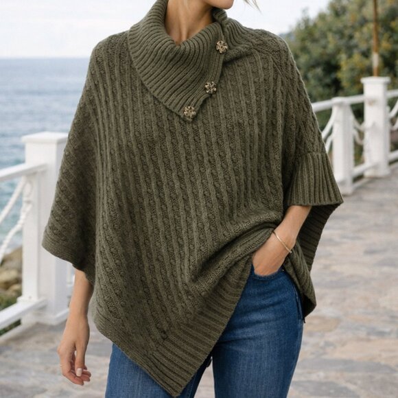 Lord & Taylor Sweaters - Lord & Taylor Knit Poncho Sweater